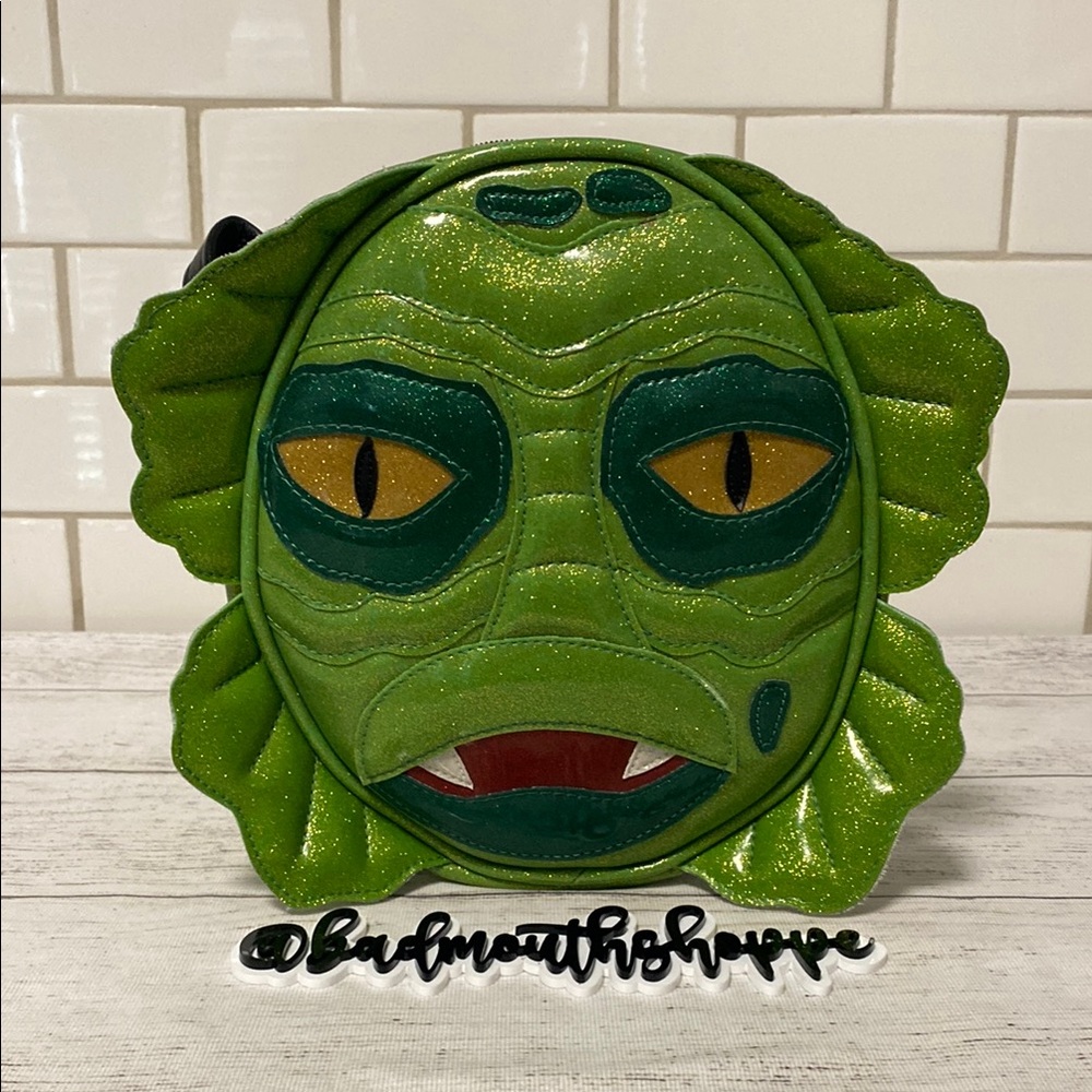 *Love Pain and Stitches Creature from the Black Lagoon Face Crossbody Purse